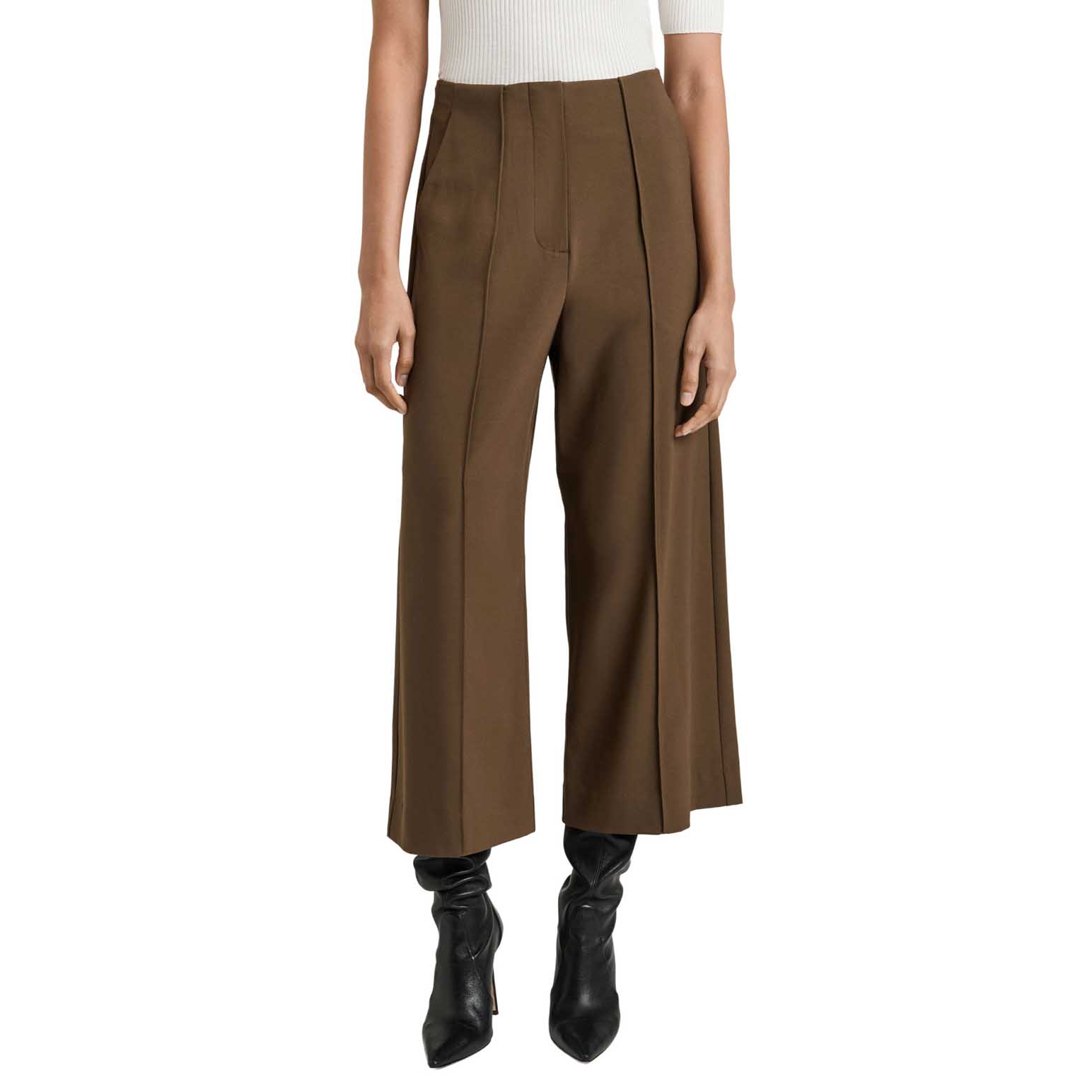 Veronika Maine Twill Suiting Cropped Pant